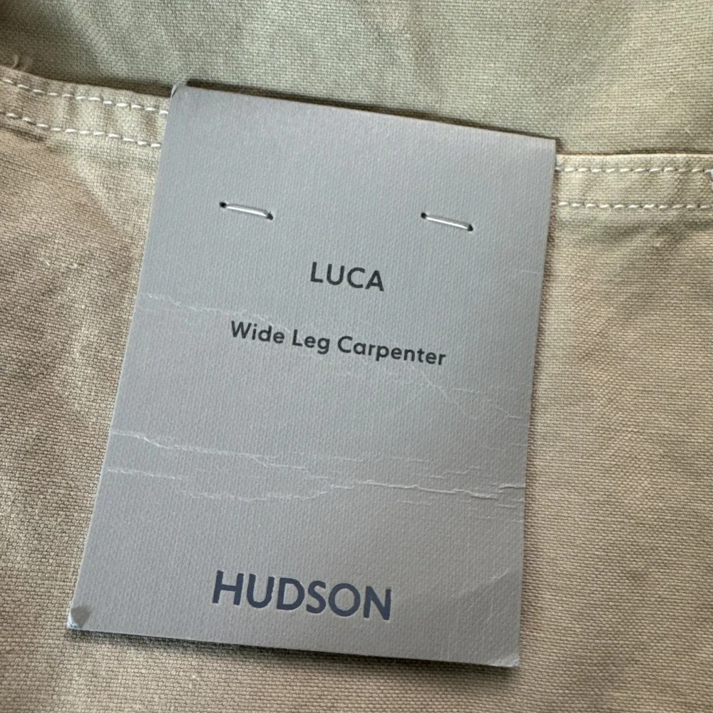 Hudson Men's Jeans NWT Size 30 Luca Wide Leg Carpenter Khaki Paint Splatter‎